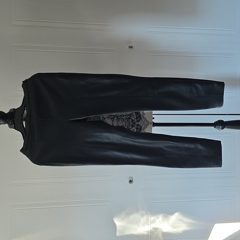 Chic Black Faux Leather Pants